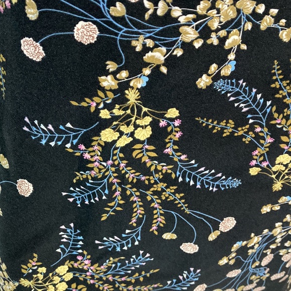 27-7 PHILOSOPHY black yellow multicolor floral pencil skirt 2 - Picture 3 of 5